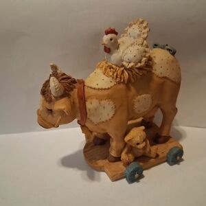Cherished Teddies Cow Chicken And Bear